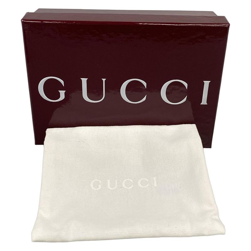 Gucci Key Holder New Jackie Navy Gold Bag Motif Leather