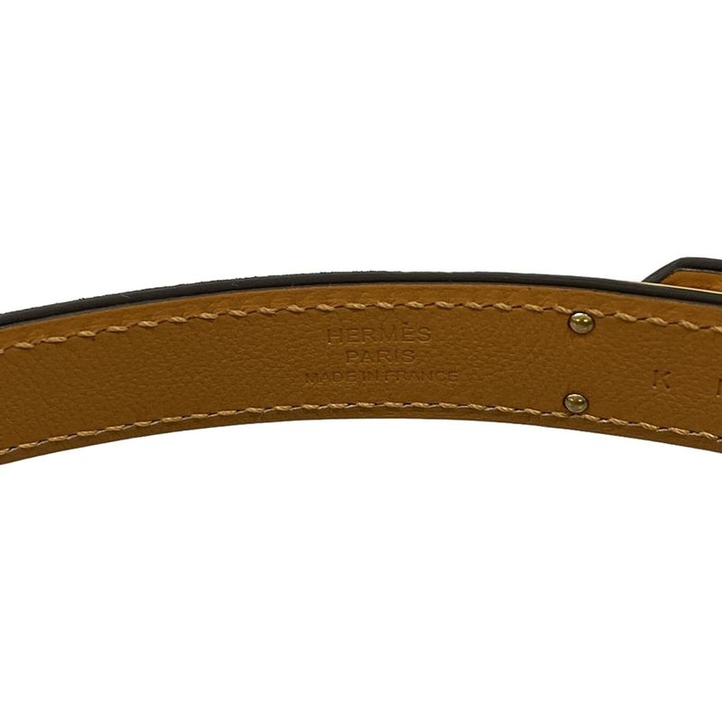 Hermes Belt Kelly Pocket 18 Black with Gold Pouch