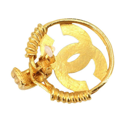 Chanel Round Earring Earrings Gold