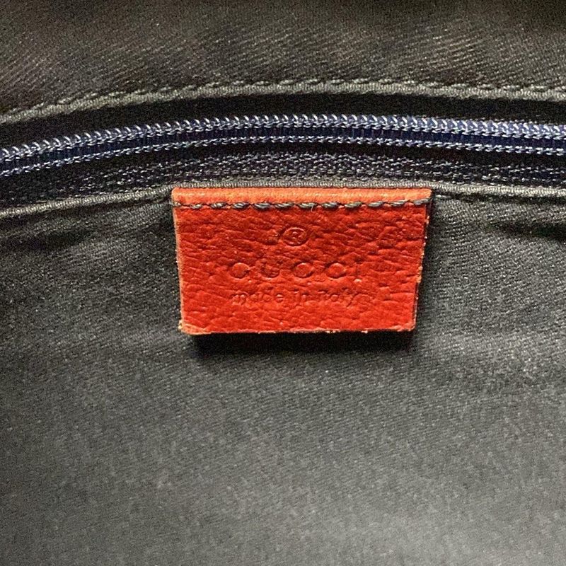 Gucci Handbag Abbey GG Pattern Beige Navy Red Leather