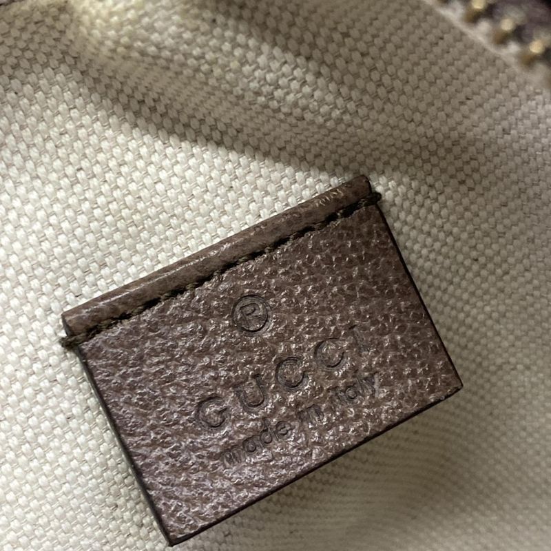 Gucci Shoulder Bag Ophidia Gray Dark Brown Multi Leather