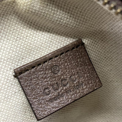 Gucci Shoulder Bag Ophidia Gray Dark Brown Multi Leather