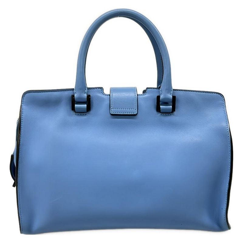 Saint Laurent Paris Handbag Baby Monogram Cabas Blue Leather