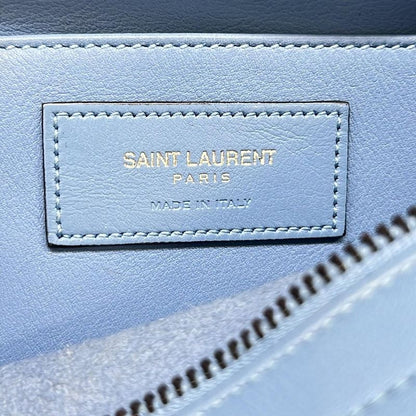 Saint Laurent Paris Handbag Baby Monogram Cabas Blue Leather