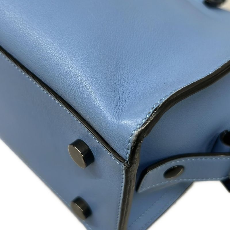Saint Laurent Paris Handbag Baby Monogram Cabas Blue Leather