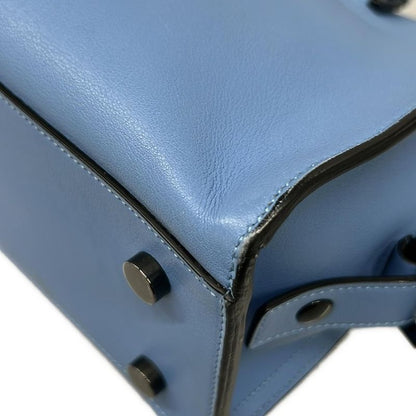Saint Laurent Paris Handbag Baby Monogram Cabas Blue Leather