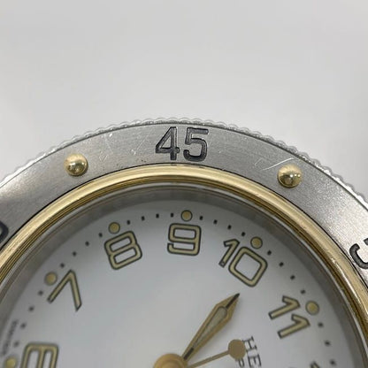 Hermes Watches Clipper Diver White Silver Gold Watch