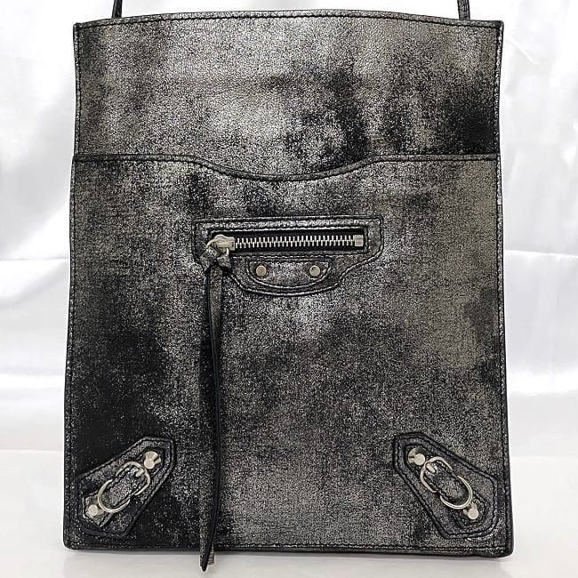 Balenciaga Shoulder Bag Metallic Silver Milky Way