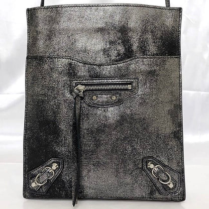 Balenciaga Shoulder Bag Metallic Silver Milky Way