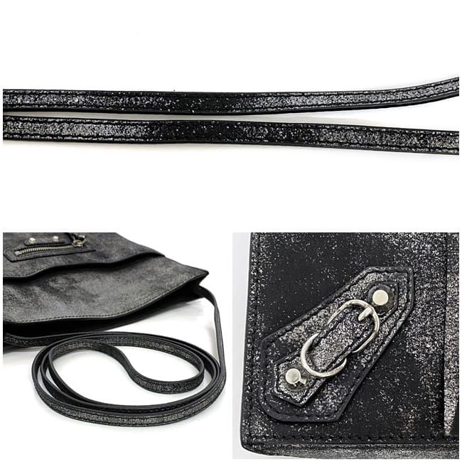 Balenciaga Shoulder Bag Metallic Silver Milky Way