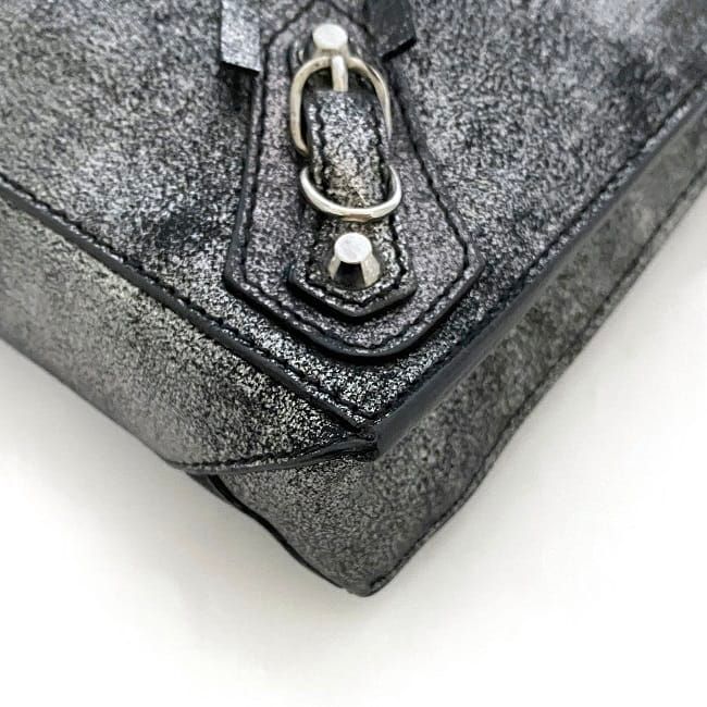 Balenciaga Shoulder Bag Metallic Silver Milky Way