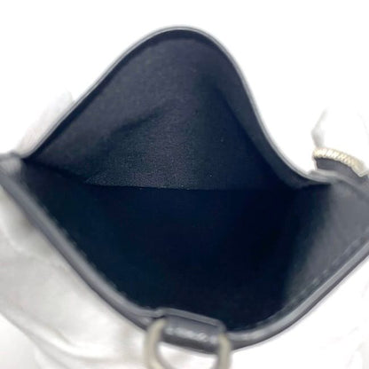 Balenciaga Pass Case Black Leather Pouch