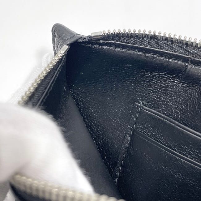 Balenciaga Pass Case Black Leather Pouch