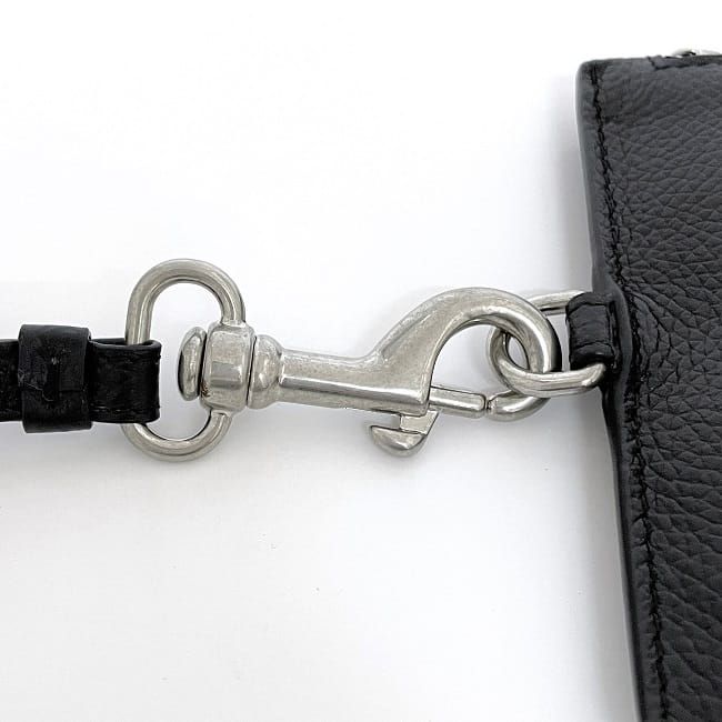 Balenciaga Pass Case Black Leather Pouch