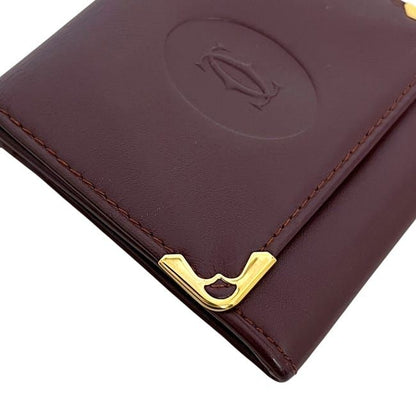 Cartier Coin Case Gold Must Purse Leather