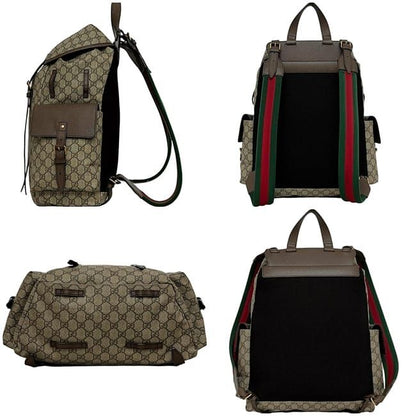Gucci Backpack Beige Brown GG Supreme Sherry