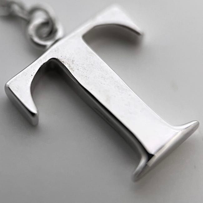 Tiffany & Co Logo Necklace T& Silver Polished Ag
