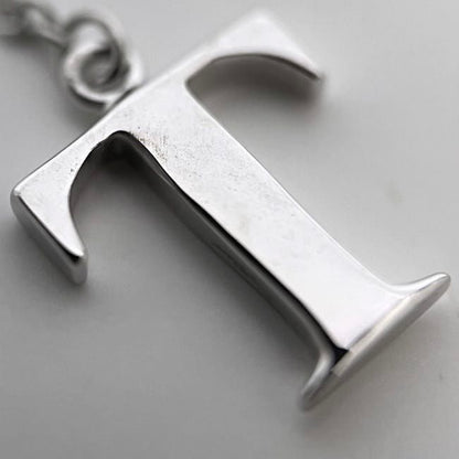 Tiffany & Co Logo Necklace T& Silver Polished Ag