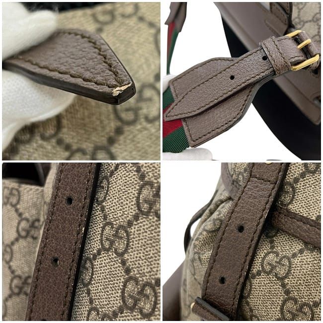Gucci Backpack Beige Brown GG Supreme Sherry
