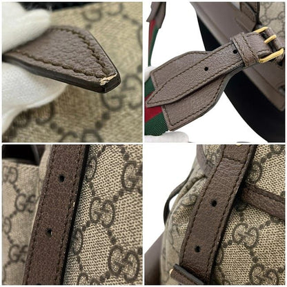 Gucci Backpack Beige Brown GG Supreme Sherry