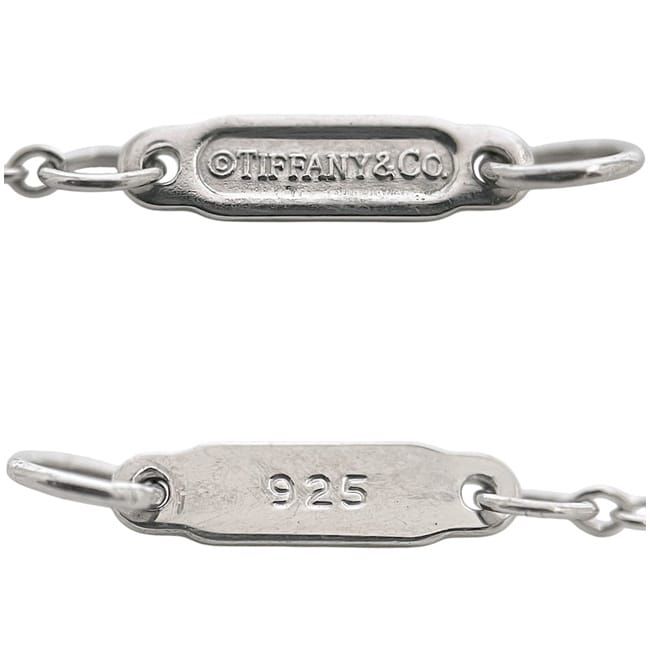 Tiffany & Co Logo Necklace T& Silver Polished Ag