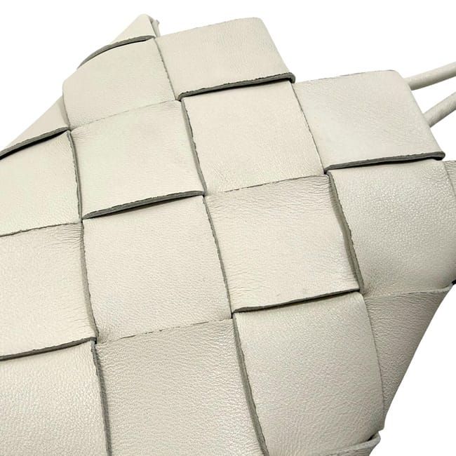 Bottega Veneta Mini Shoulder Bag White Intrecciato