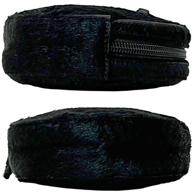 Prada Pouch Black Nero Case Calf Hair Leather 78