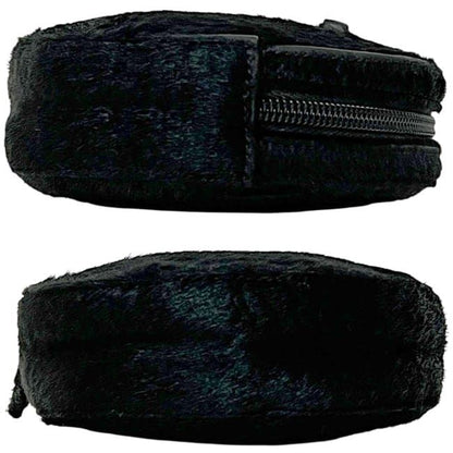 Prada Pouch Black Nero Case Calf Hair Leather 78