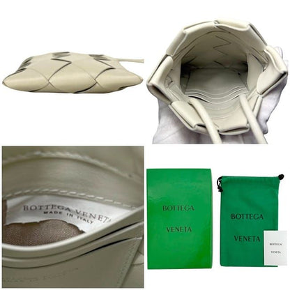 Bottega Veneta Mini Shoulder Bag White Intrecciato