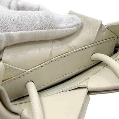 Bottega Veneta Mini Shoulder Bag White Intrecciato