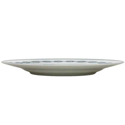 Hermes Plate White Blue Chaine D'ancre Round Ceramic
