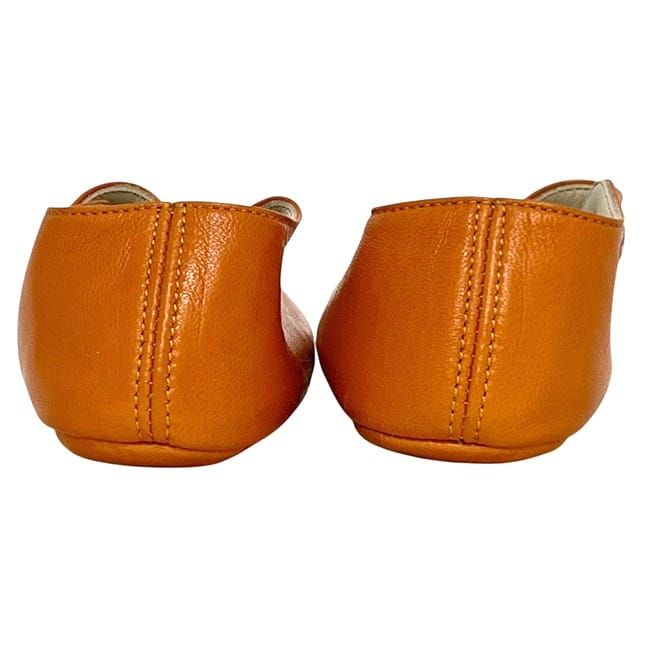 Hermes Baby Shoes Orange Addada Leather