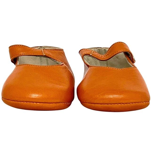 Hermes Baby Shoes Orange Addada Leather