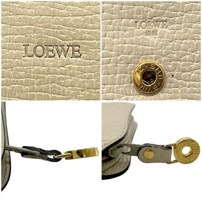 Loewe Zip Around Organizer Beige Travel Pouch Leather