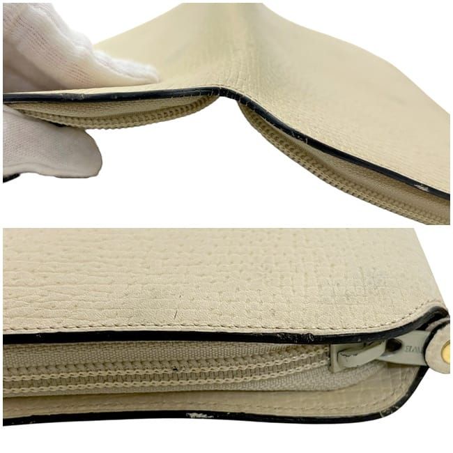 Loewe Zip Around Organizer Beige Travel Pouch Leather