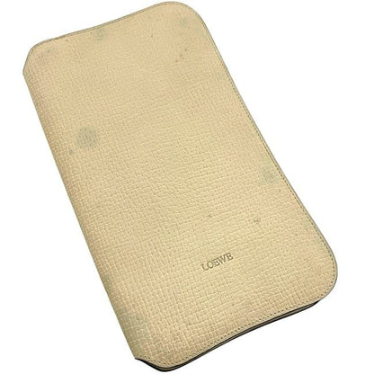 Loewe Zip Around Organizer Beige Travel Pouch Leather