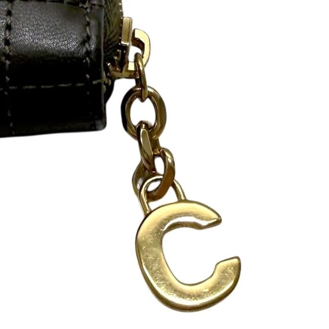 Celine Coin Case Khaki Green Purse Leather