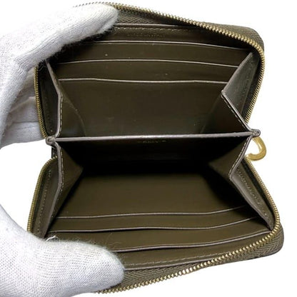 Celine Coin Case Khaki Green Purse Leather
