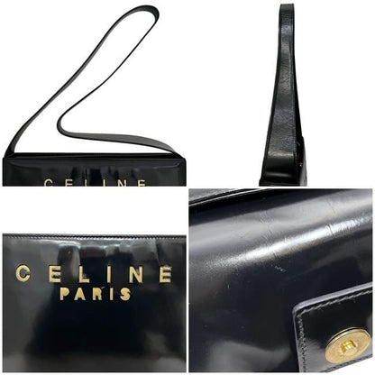 Celine Shoulder Bag Black Leather 97 2
