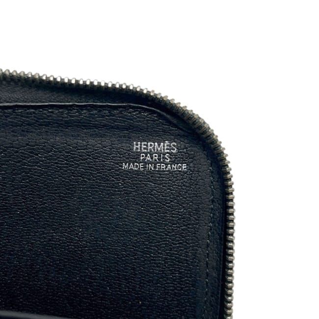 Hermes Coin Case Remix Black Purse Leather
