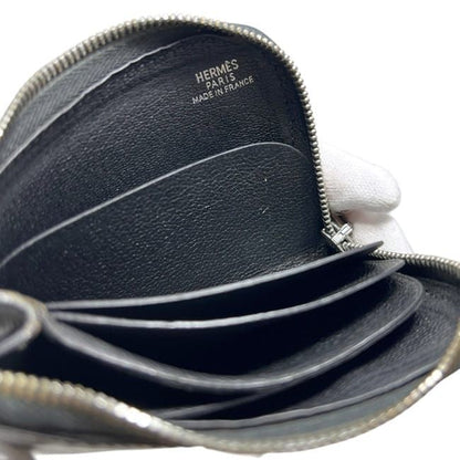 Hermes Coin Case Remix Black Purse Leather