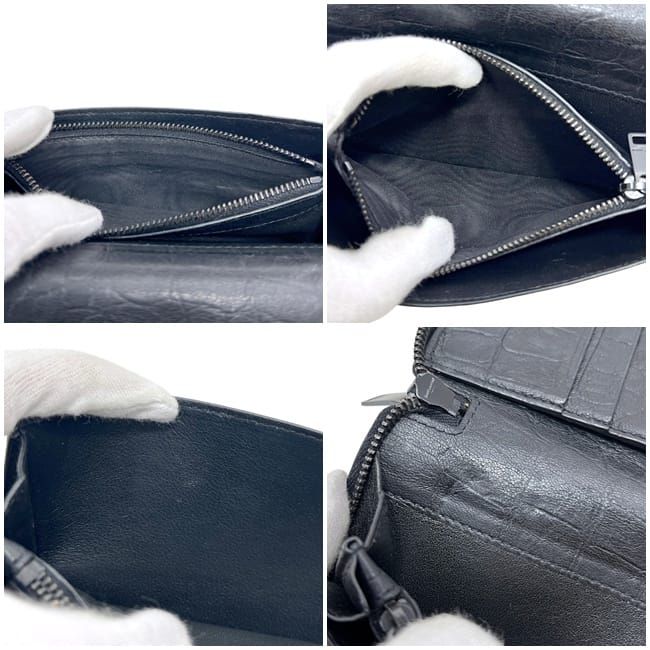 Saint Laurent Zip Around Wallet Black