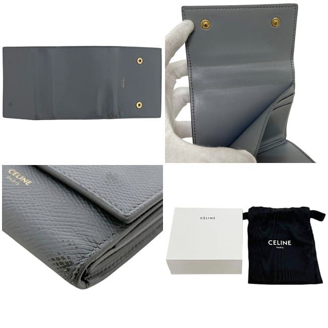 Celine Trifold Wallet Gray