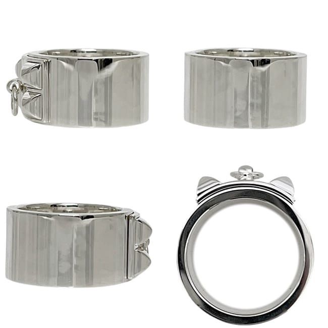 Hermes Ring Collier de Chien GM Silver