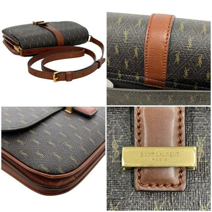 Saint Laurent Shoulder Bag Satchel Dark Brown