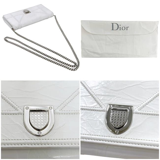 Dior Shoulder Wallet White Diorama