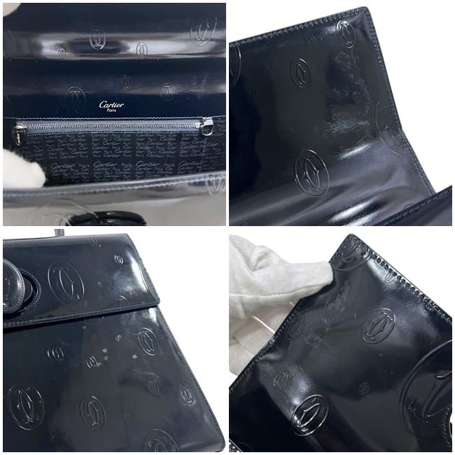 Cartier Handbag Dark Navy Happy Birthday Patent