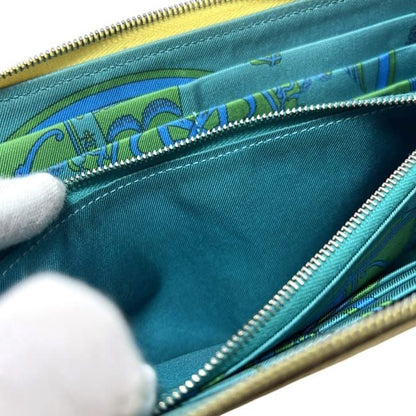 Hermes Zip Around Wallet Azap Silk in Yellow
