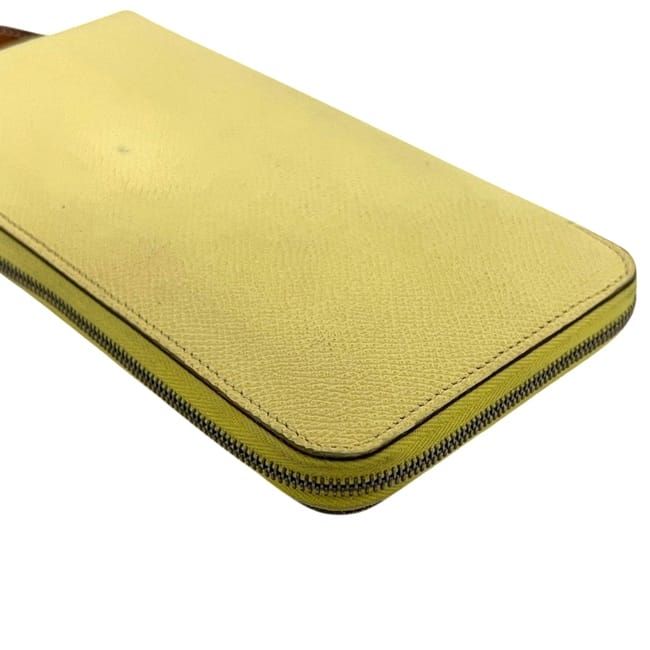 Hermes Zip Around Wallet Azap Silk in Yellow