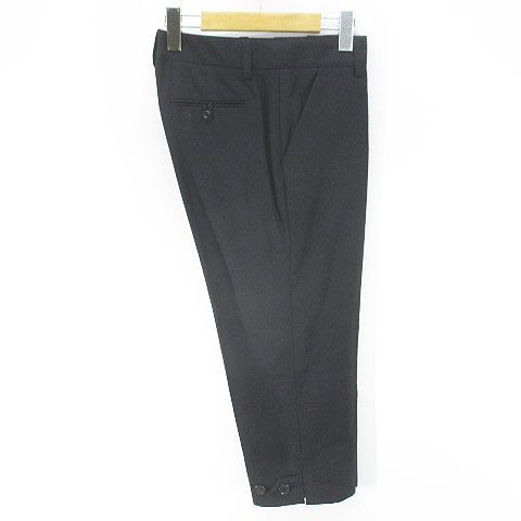 Louis Vuitton Calf Length Tapered Pants Zip Fly 40 Black Wool Fabric